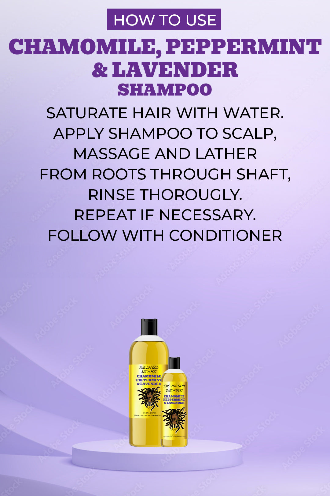 Shampoo - Chamomile, Peppermint + Lavender