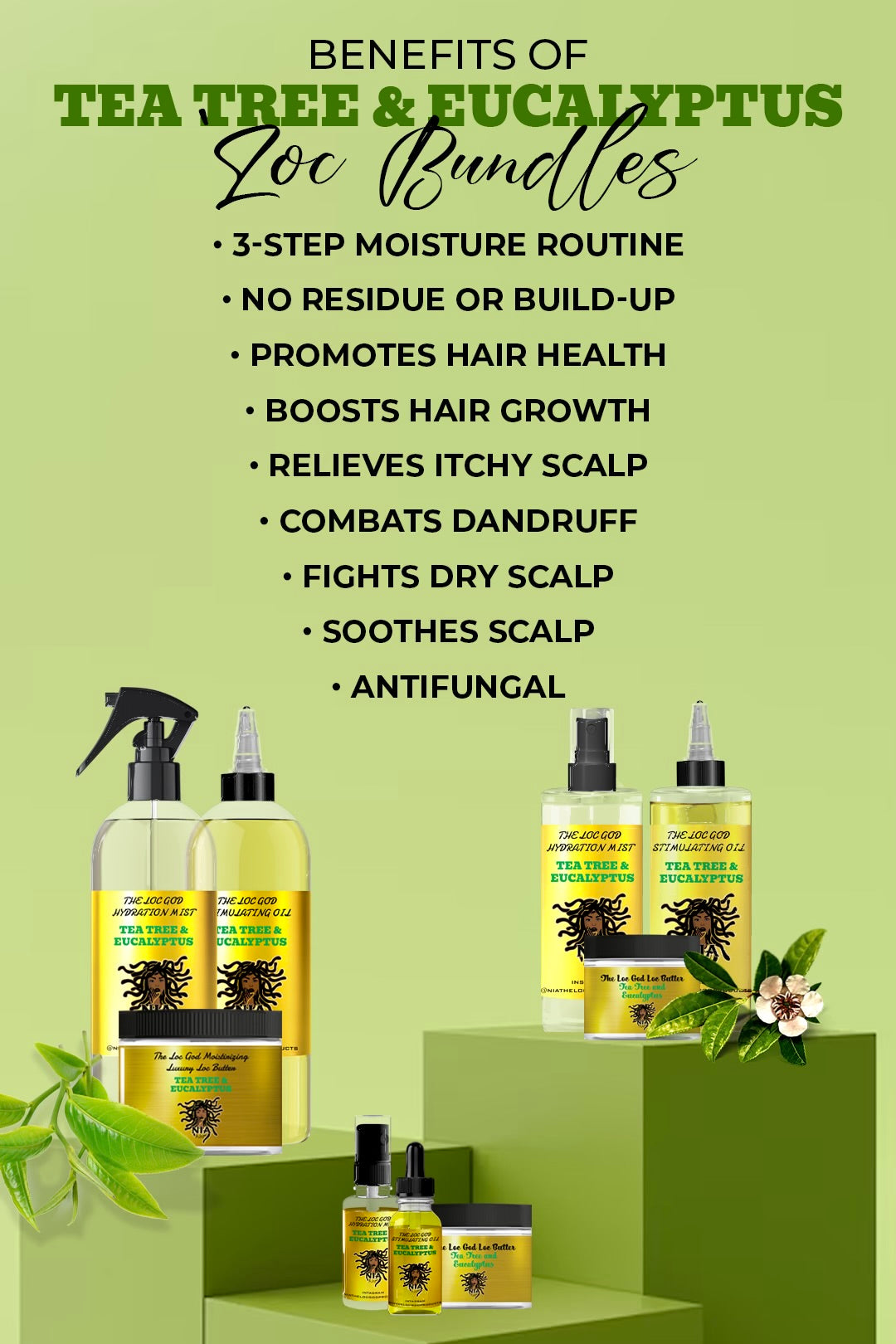 Loc Bundles - Tea Tree + Eucalyptus